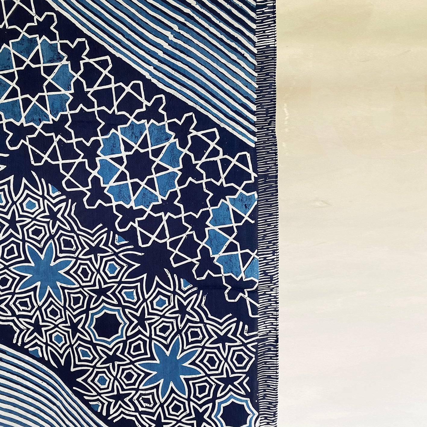 batiqual batik tulis silk sarong pareo hand-painted indigo dye