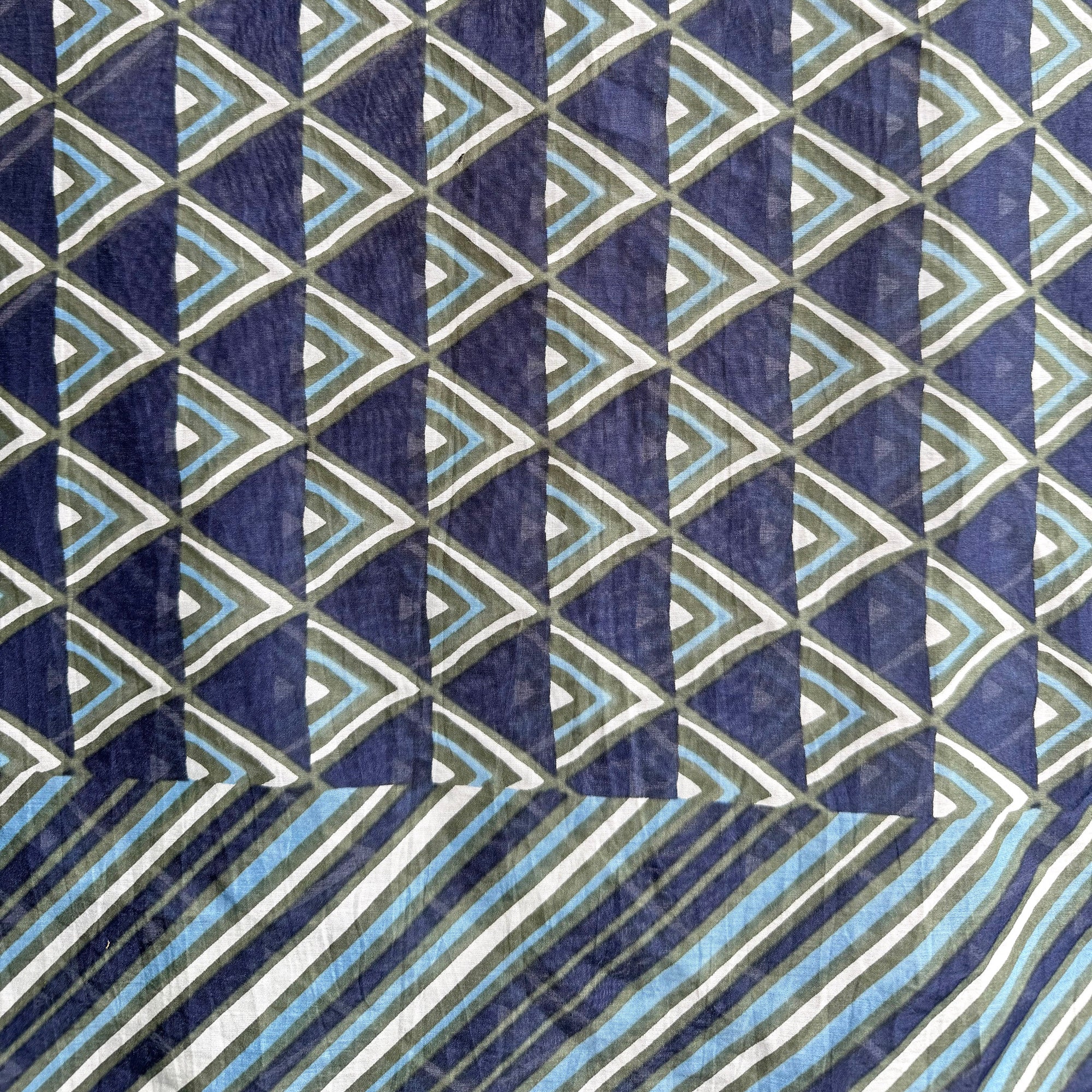 batiqual batik sarong pareo silk-cotton nanas indigo hand-made