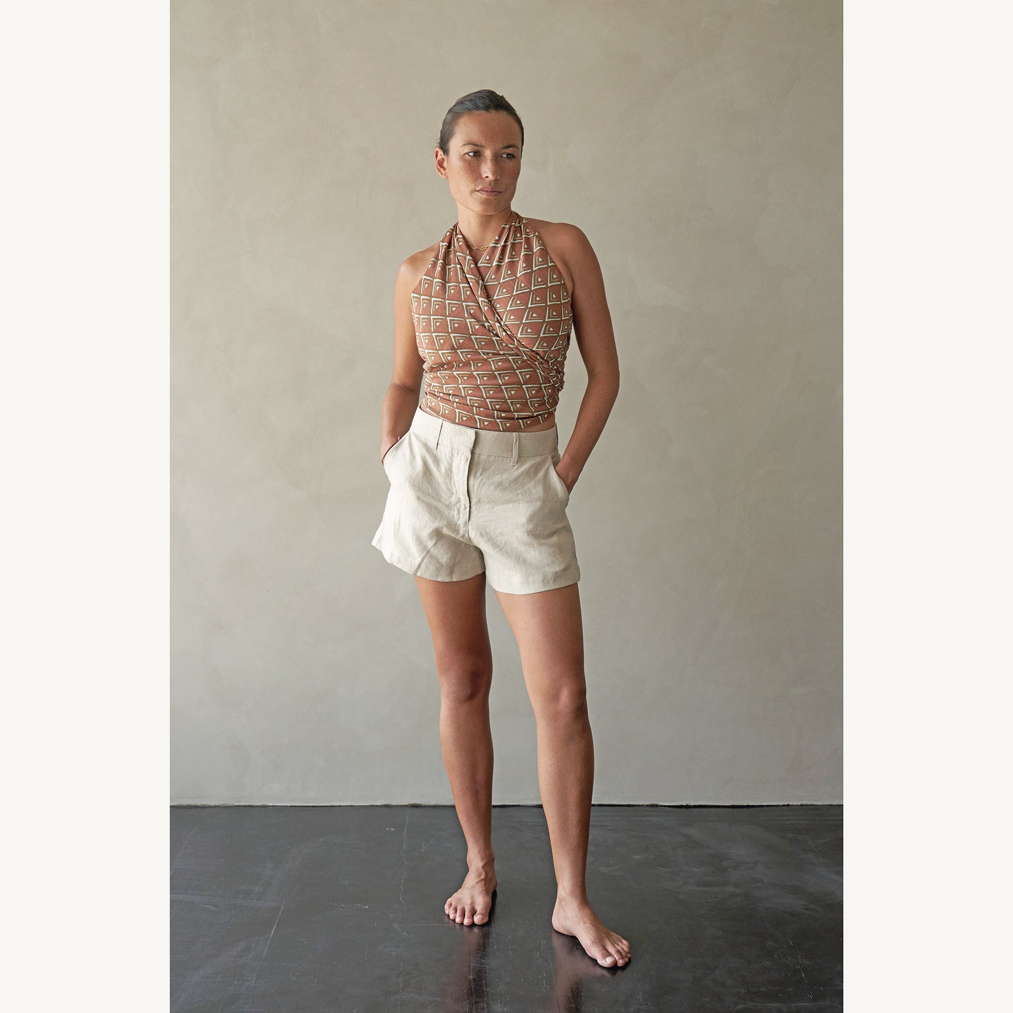 batiqual batik sarong pareo silk-cotton nanas terracotta hand-made